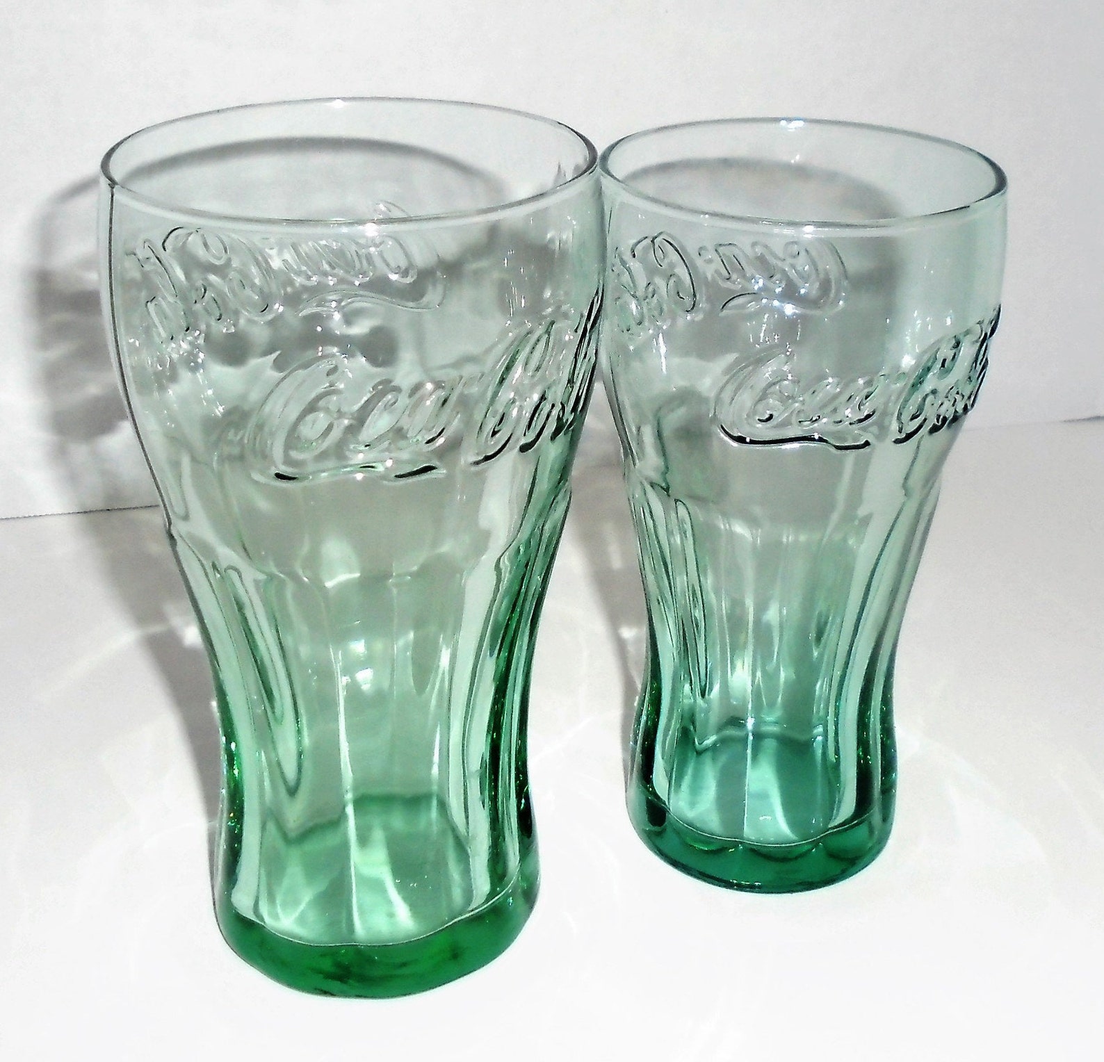 Vintage Coca Cola Glasses 80s Coke Glass 12 oz 16 oz | Etsy