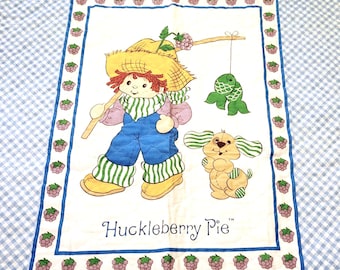 80s Huckleberry Pie Crib Blanket Strawberry Shortcake Bedding 45x35
