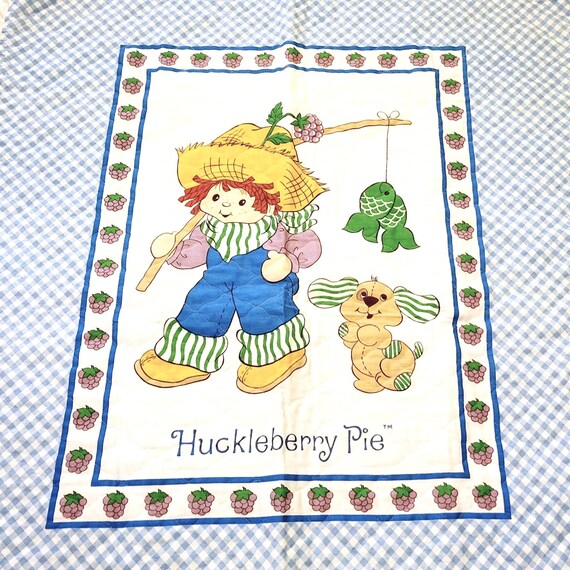 80s Huckleberry Pie Crib Blanket Strawberry Shortcake Bedding 45x35