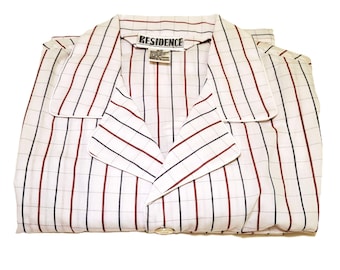 Vintage Men's Pajamas 2PC Residence Striped Top and Bottom Size M