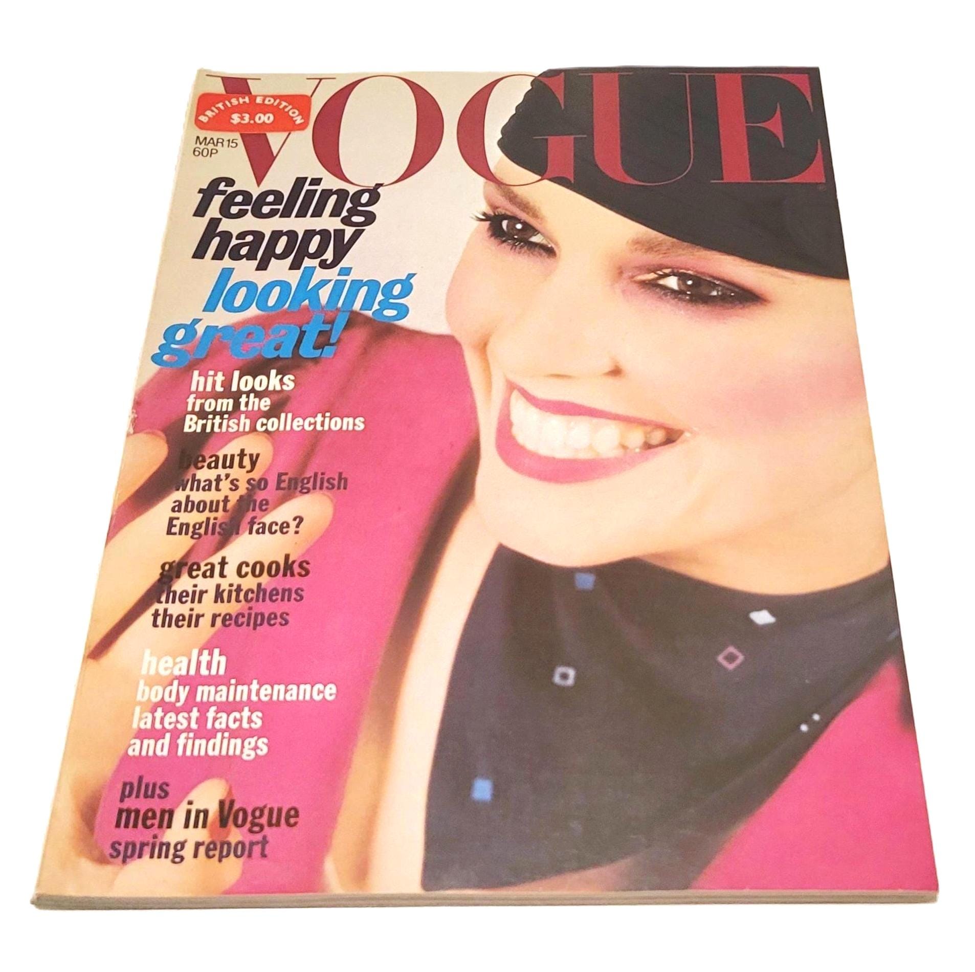 March 1977 Vogue UK Magazine 70s Fashion Marcie Hunt Cover - Etsy