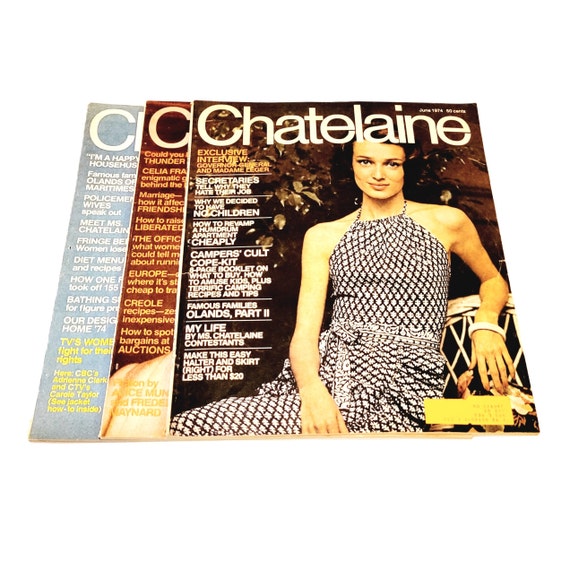 MUST Magazine 7冊 1974 Chatelaine Magazines 3 Issues Spring and Summer - Etsy Canada