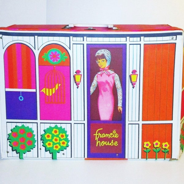 1965 Francie House Vintage Barbie Dollhouse Fold Out Case