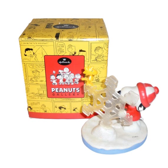 Snoopy Figure Joe Sculptor Christmas Hallmark Peanuts Gallery - Etsy