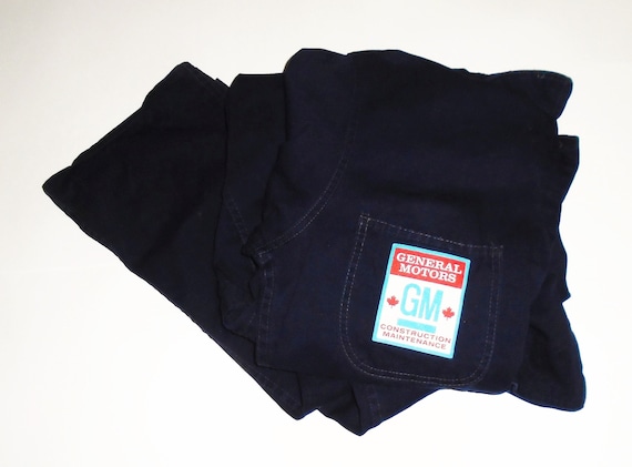 70s Work Coveralls GM Blue Boiler Suit Jumpsuit Si