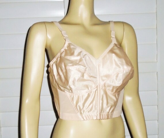 Vintage Bustier 80s Formfit Peach Bustier 42C