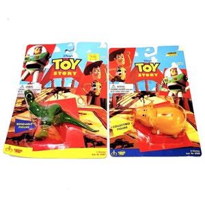 90s Toy Story Rex and Hamm Figures by Thinkway NIP 2pc