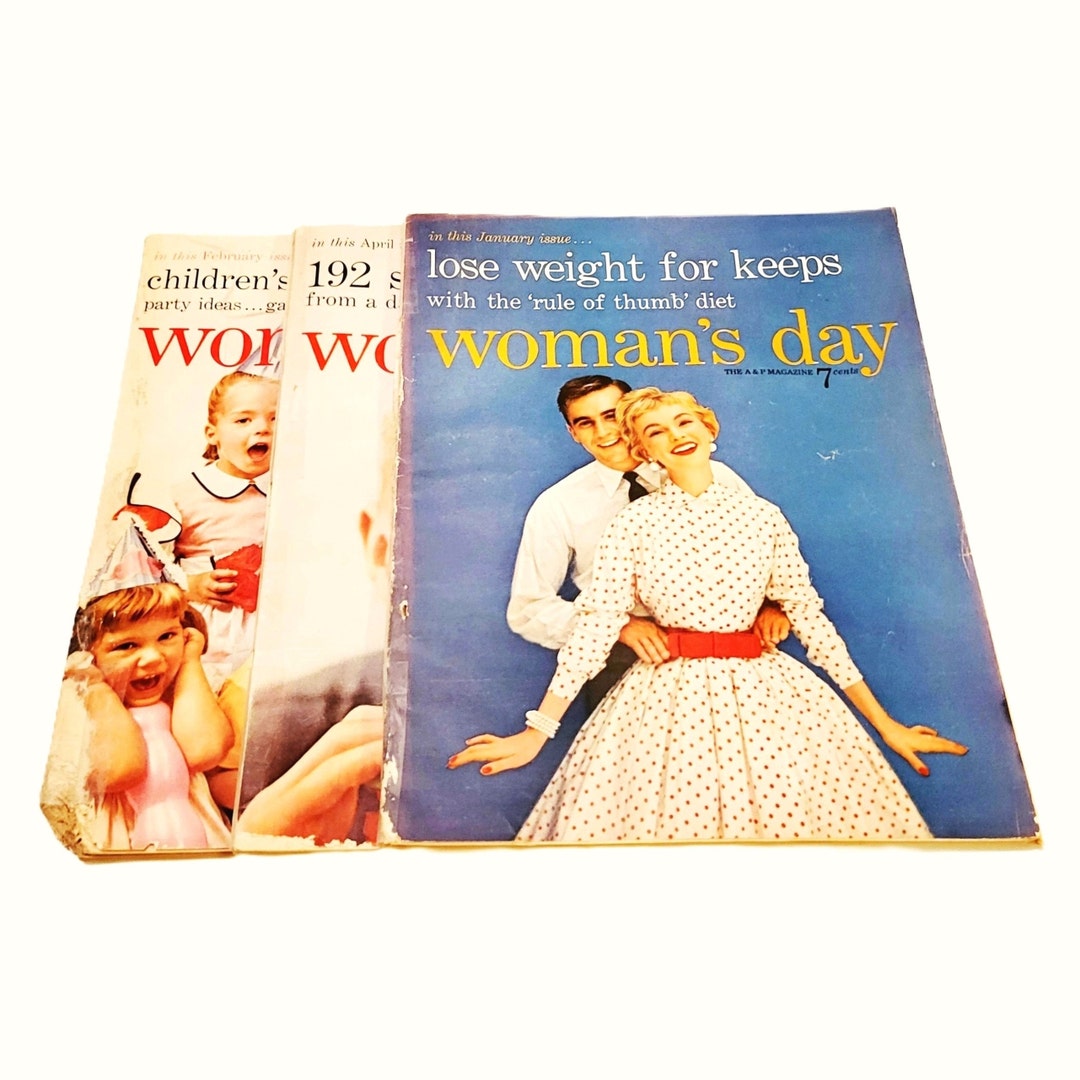 1955 Woman's Day Magazines Vintage Recipes 3 Issues Etsy