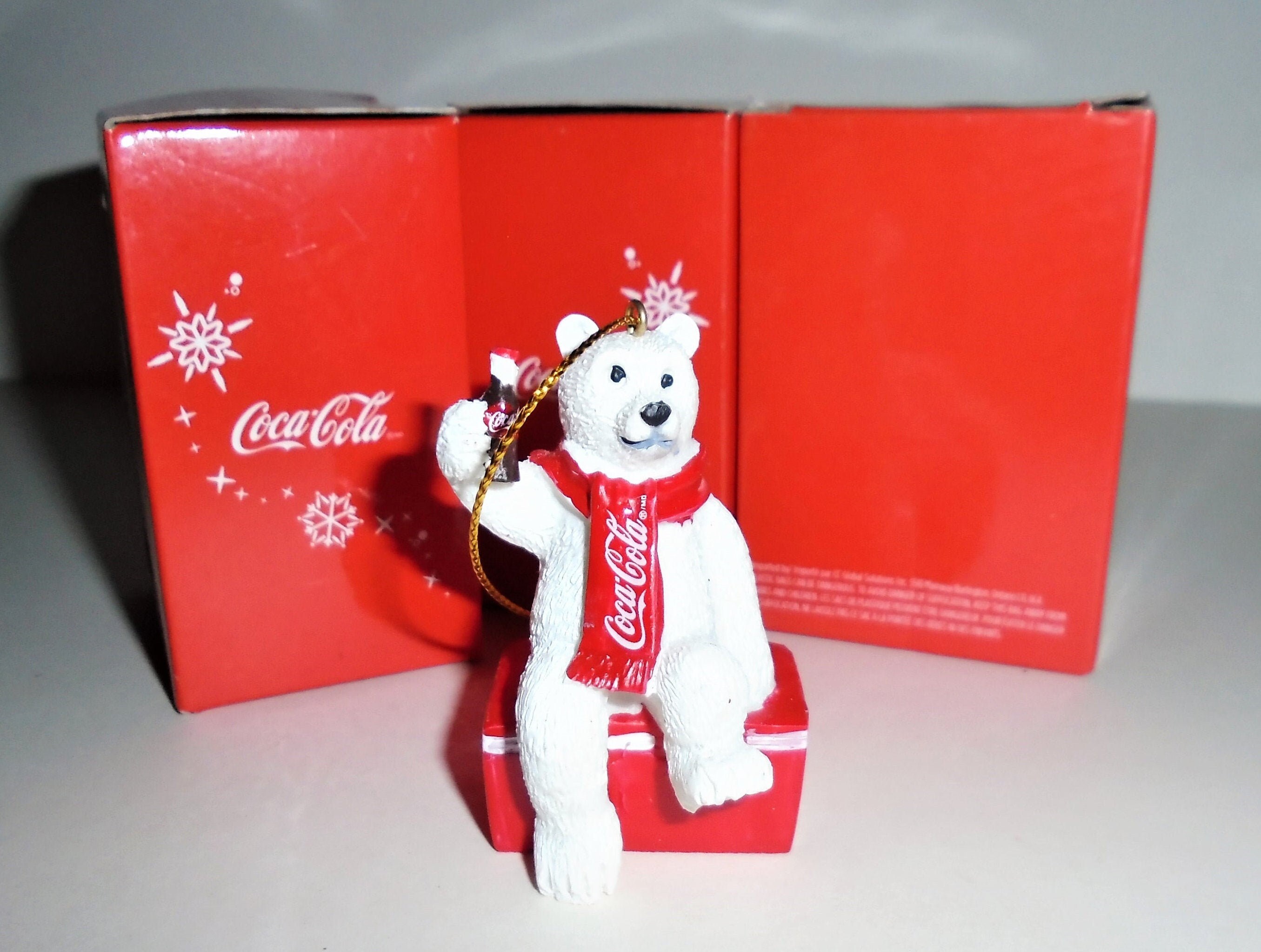 Fun Vintage Bear Holiday Bear Tree Trim The Coca-Cola Polar Bear Ornament Collectible Coca Cola Bear Ornament Vintage Ornament from 1997