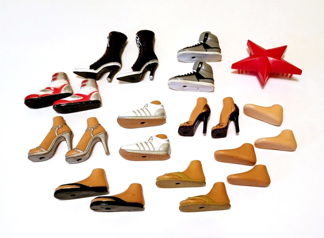 Bratz Doll Shoes Lot 8 Pairs Various Skin Tones With Bare Feet Etsy