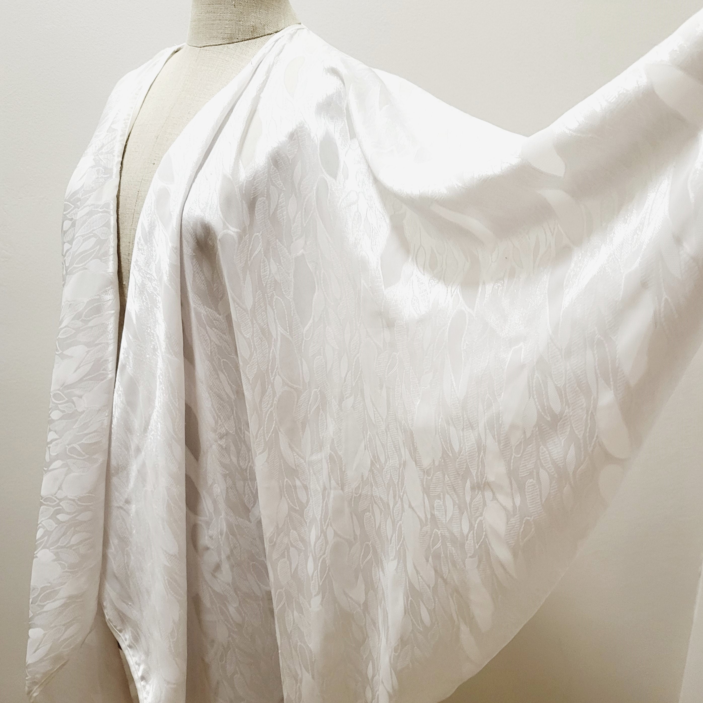 80s Robe Diamond Tea Gown White Satin Cover up OSFA - Etsy