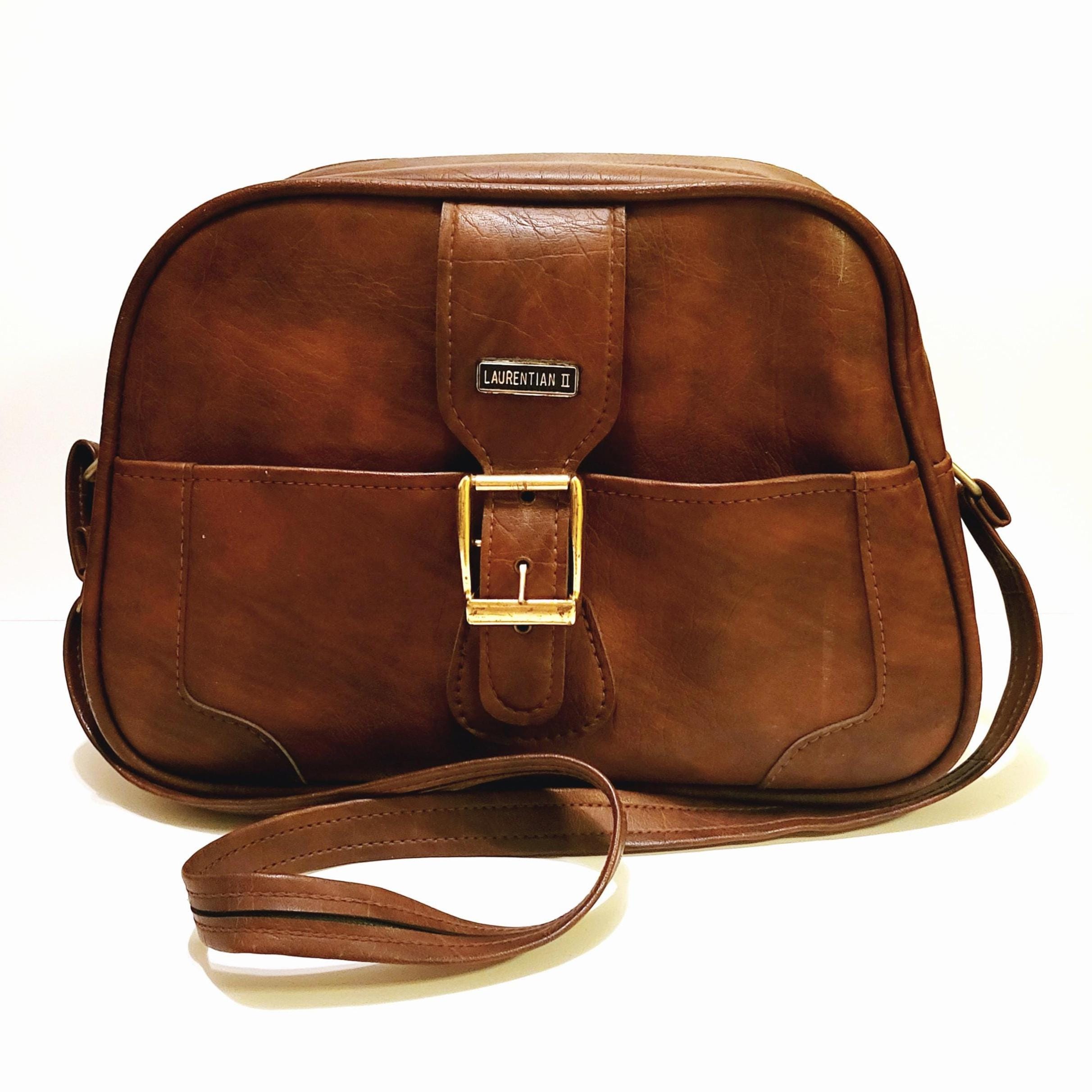 70s Laurentian Travel Bag Brown Vinyl Carry on Luggage - Etsy Canada