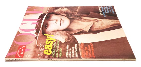 August 1977 Vogue UK Magazine 70s Fashion Kirsti Toscani Cover - Etsy August 1977 Vogue UK Magazine 70s Fashion Kirsti Toscani Cover - Etsy