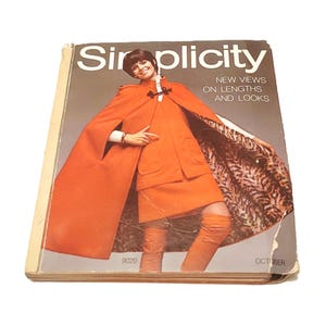 Simplicity Pattern Book 1970 Store Counter Catalog 70s Fall Fashions