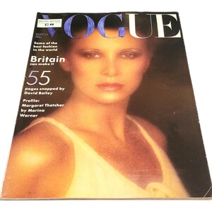 September 1975 Vogue UK Magazine 70s Fashion Aurore Clément Cover