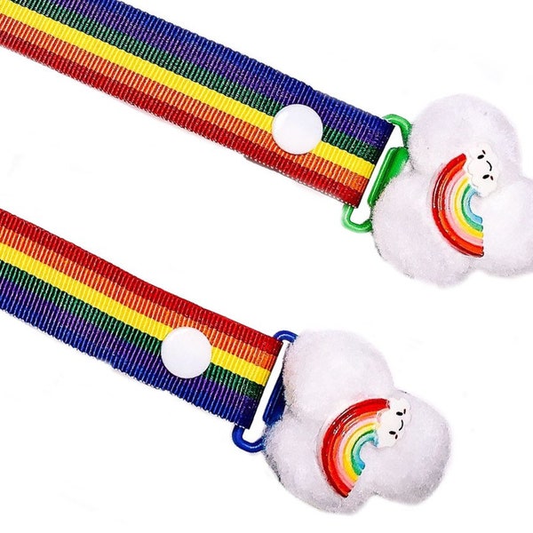 Rainbow Pacifier Holder - Pride - Baby Girl Pacifier Holder - Baby Boy Pacifier Holder