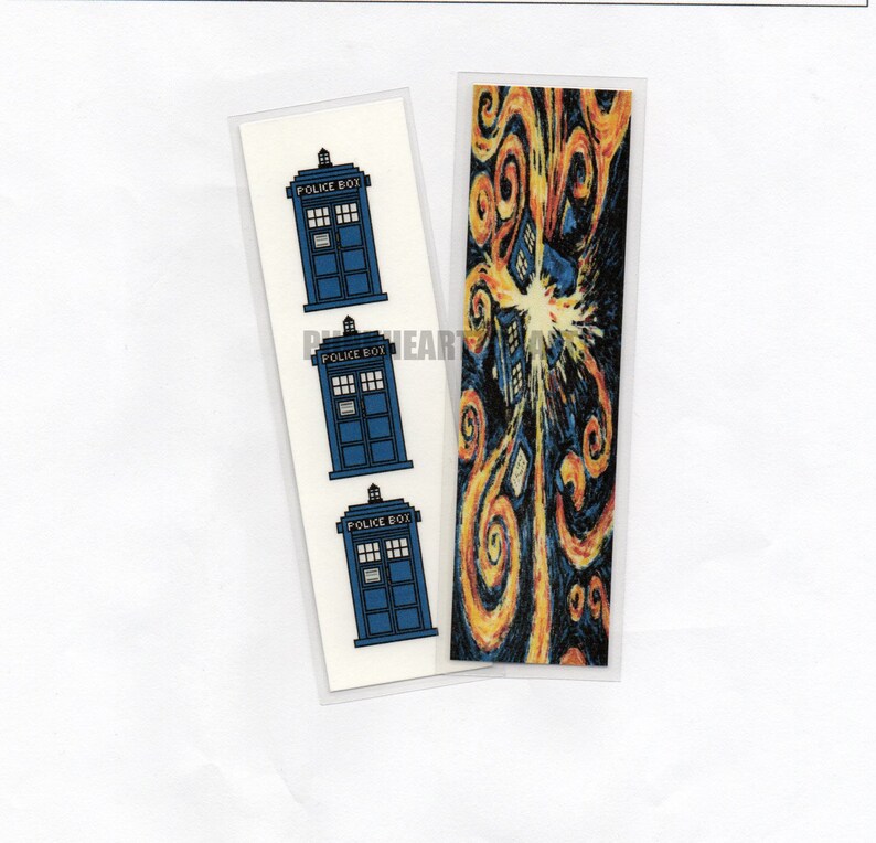 Doctor Who TARDIS Bookmarks Laminated | Etsy