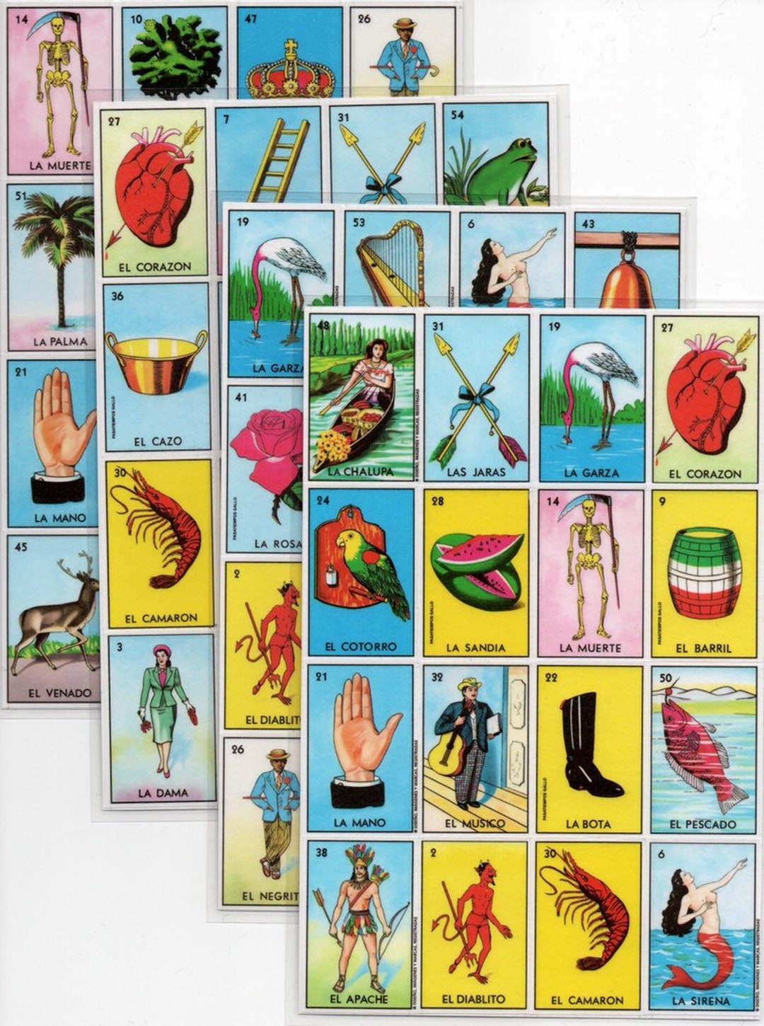 LOTERIA Game Raffle Sheets Laminated Notebook Numbers Name BINGO