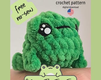 Tiny Frog Crochet Pattern – Frog PDF – Free Amigurumi Plushie – No Sew Beginner Frog – Pocket Frog Keychain Pattern - Amigurumi Frog Pattern