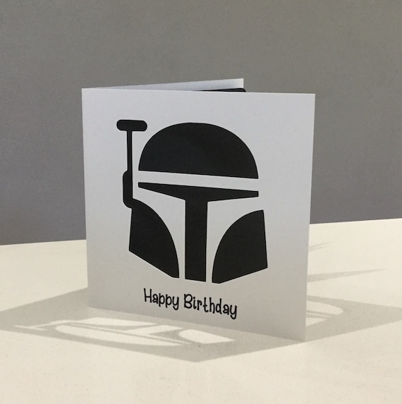Papercut Boba Fett Star Wars Birthday Card Art Gift Present Etsy