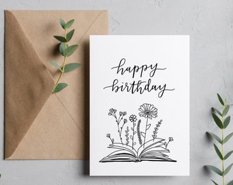 Pack of 3 Birthday Cards for Book Lovers // Birthday Card, Birthday Card for Reader