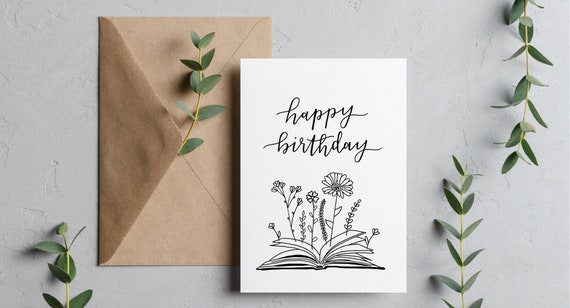 Book Lover Birthday Card Book Lover Birthday Card