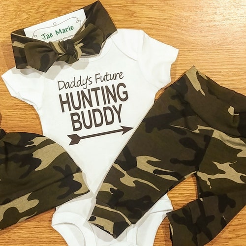 Daddy's Future Hunting Buddy Baby Girl Going Home Take Etsy