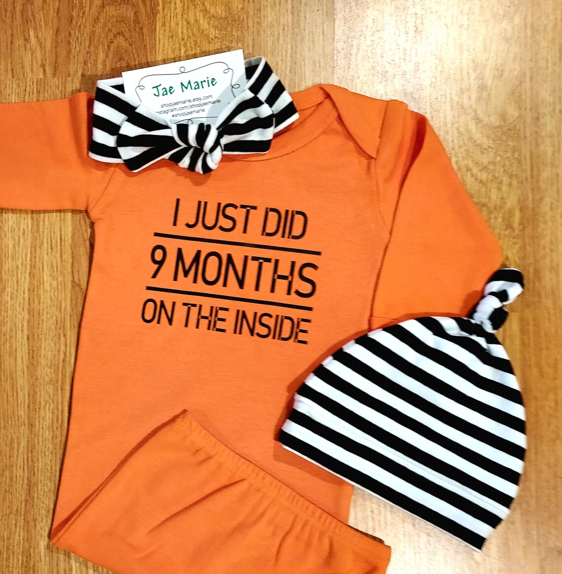 I Just Did 9 Months on the Inside Coming Home Outfit Baby Etsy