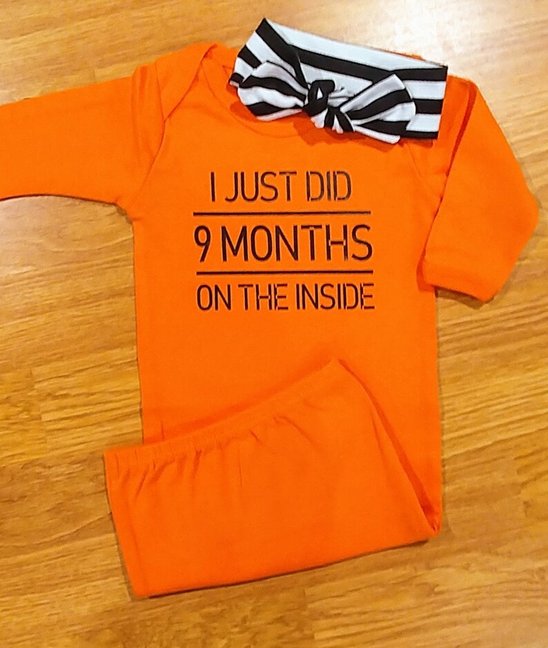 I just did 9 months on the inside coming home outfit baby Etsy