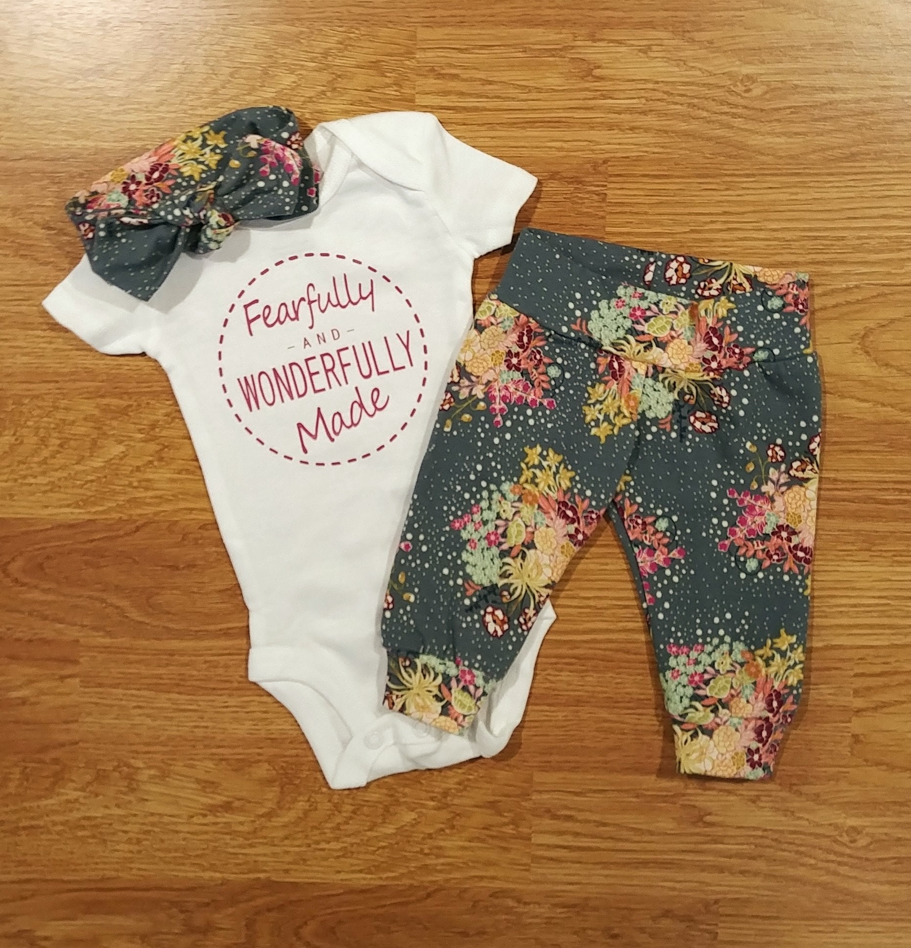 Fearfully and Wonderfully Made Baby Girl Going Home Outfit - Etsy