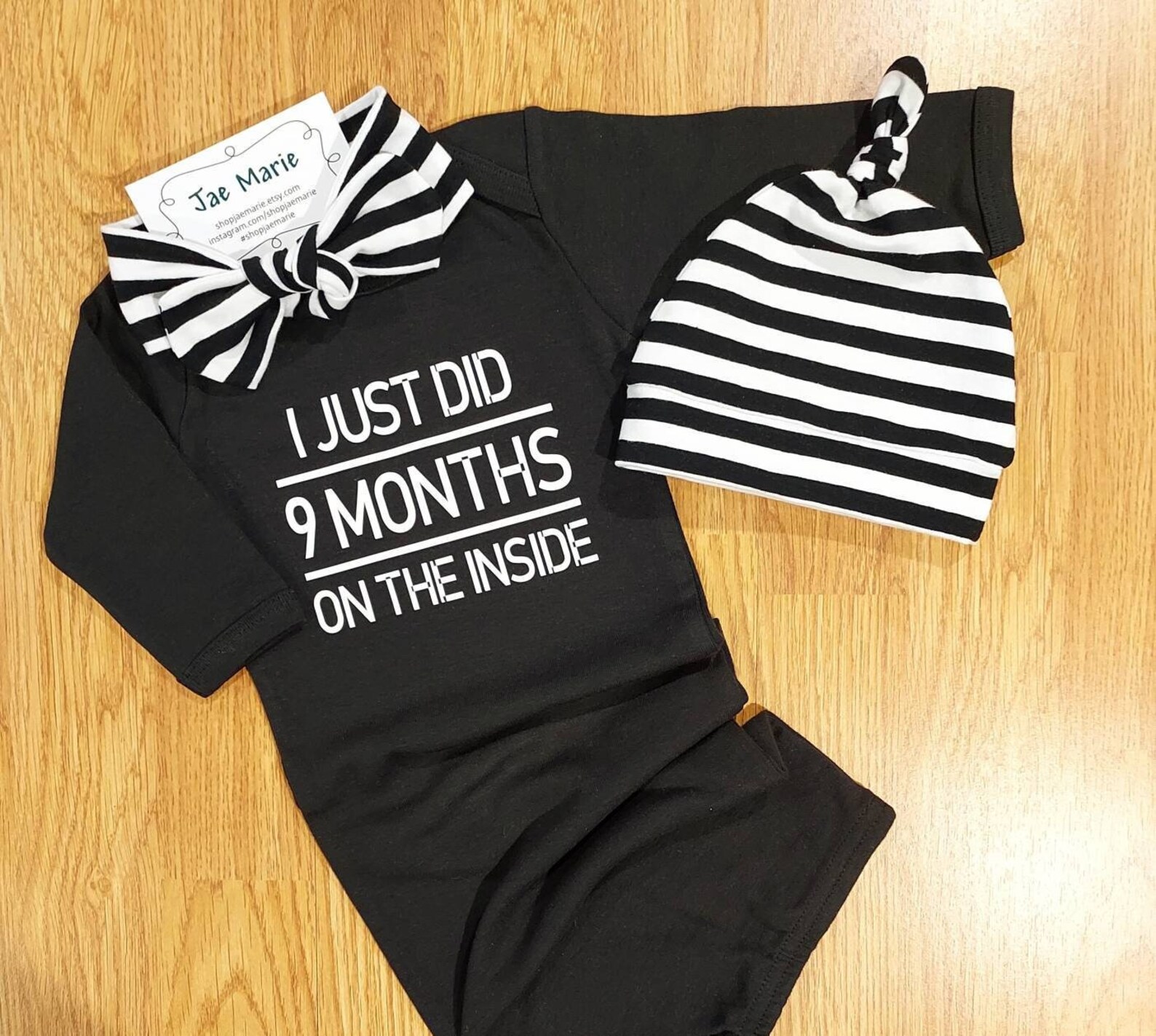 I Just Did 9 Months on the Inside Coming Home Outfit Baby Etsy