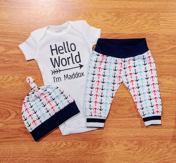 baby boy anchor outfit