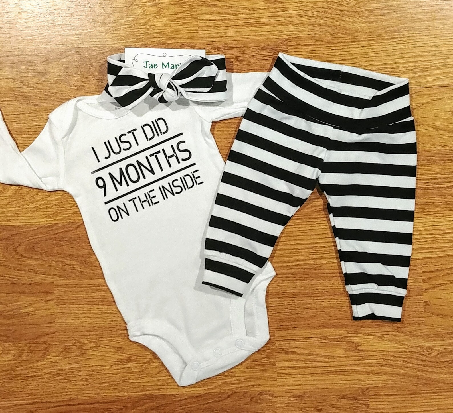 I Just Did 9 Months on the Inside Baby Going Home Outfit Boy Etsy