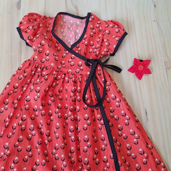 terracotta wrap dress