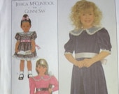 Jessica McClintock Pattern, Girls Ruffle Dress Size 6 (Cut Complete Original) Three Variations Mccall 39 s 8928