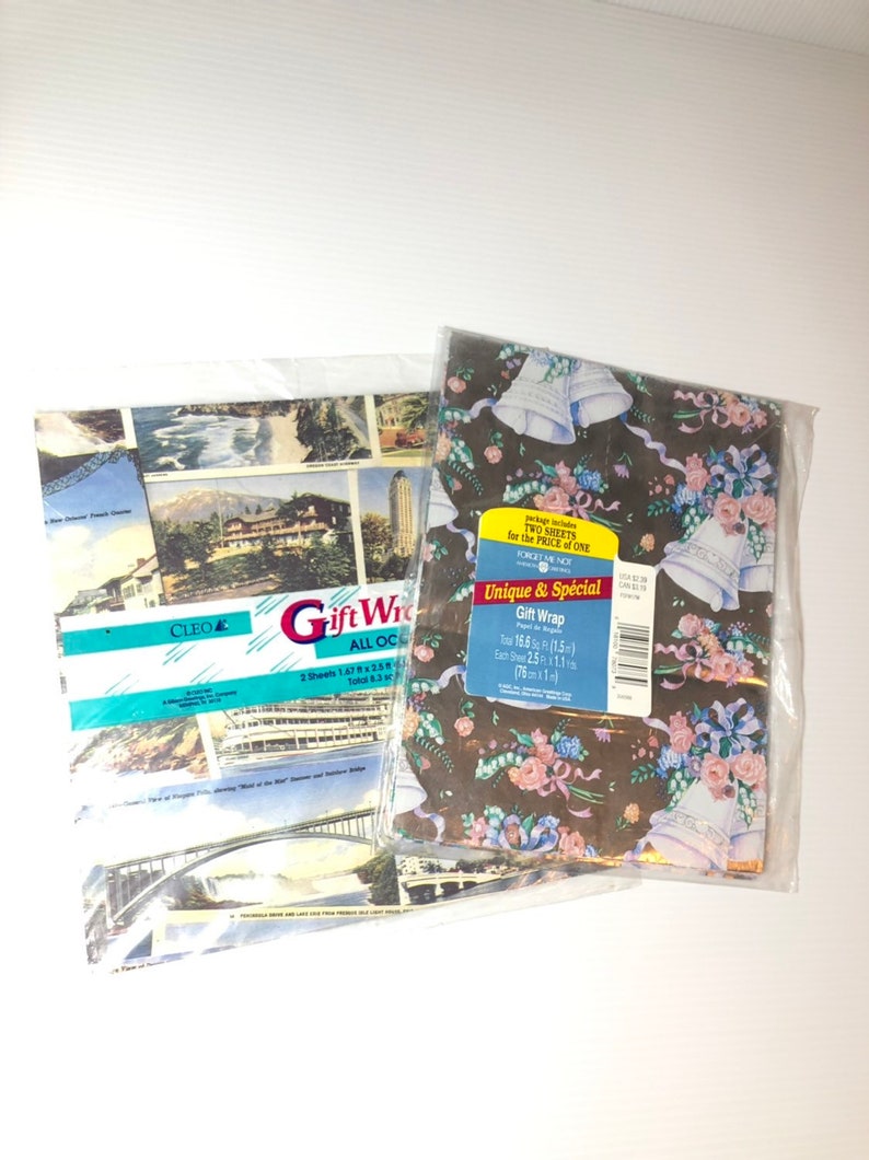 Vintage Wedding Wrapping Paper Travel Gift Wrap Sealed Etsy