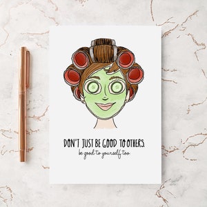 Buon Compleanno Maschera Viso Coccolare Cartolina D Auguri Etsy