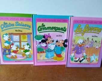 My Walt Disney Picture Book - Vintage Learning Books 1980- Alphabet - Time - Colors - Seasons - Traders - Numbers - Farm