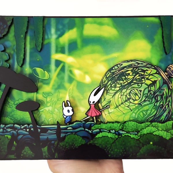 Foglio Hollow Knight e Hornet, 3D Art. Silksong, Videogiochi