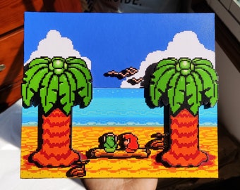 Zelda Link's Awakening wall art 3D, 3D Art Video games Decoration