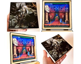 Castlevania wood and crystal resin box. Castlevania SotN Symphony of the Night art
