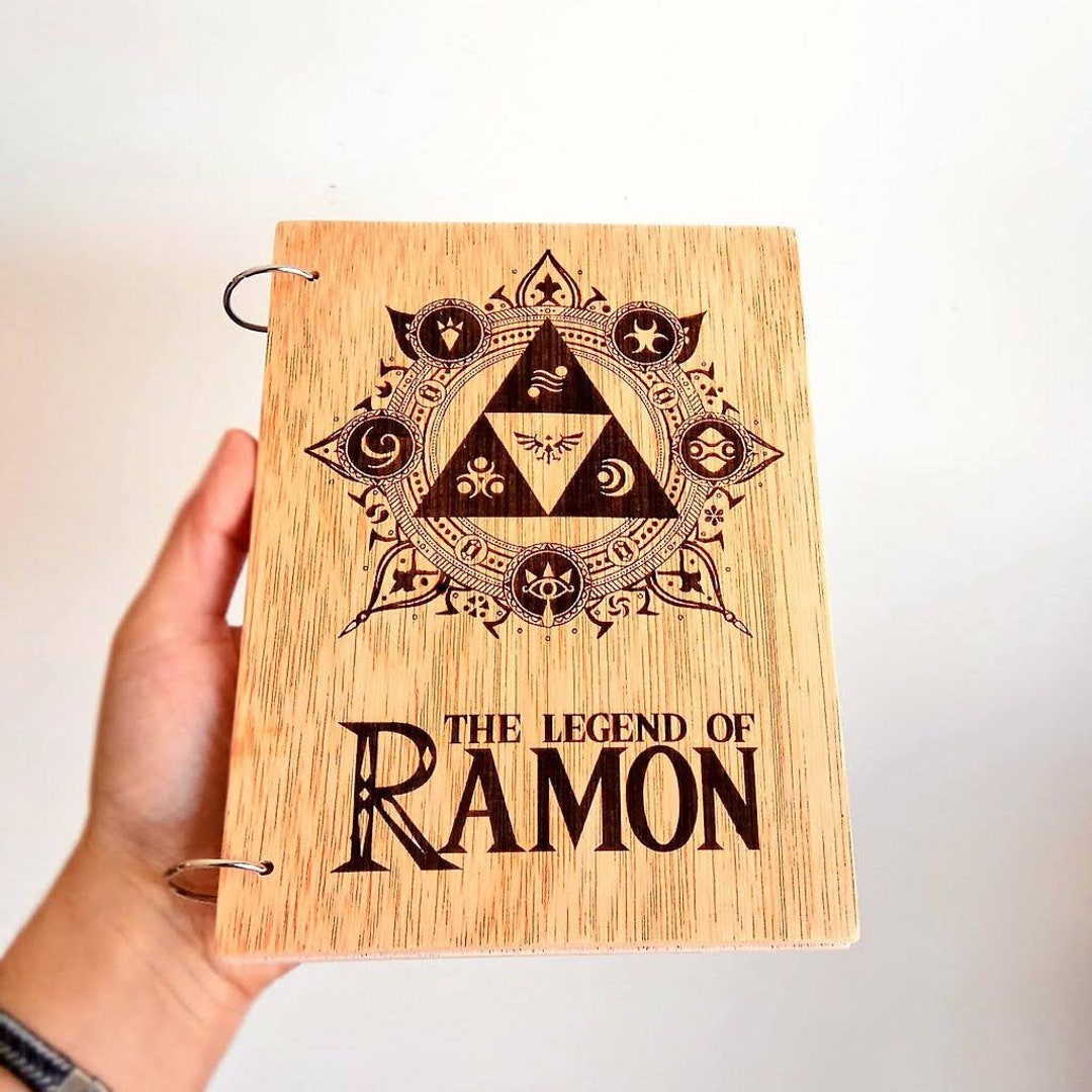 Zelda Wooden Notebook, Personalizable With Name. the Legend of Zelda