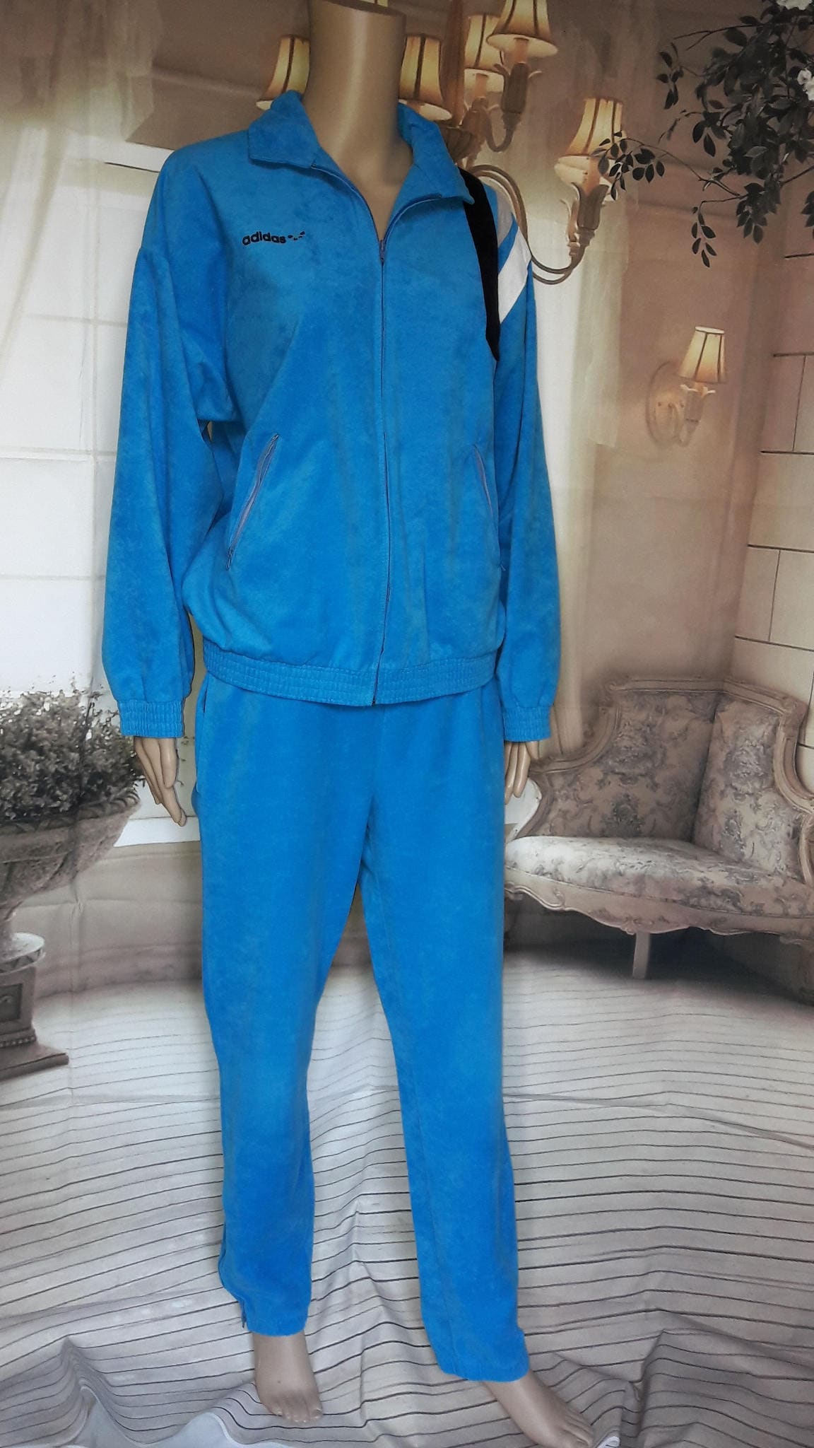 Vintage Adidas Tracksuit Size 168 S Etsy