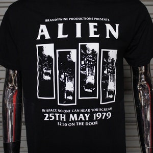 Alien Black Flag DIY Punk Flyer T-shirt image 1