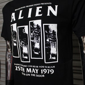 Alien Black Flag DIY Punk Flyer T-shirt image 3