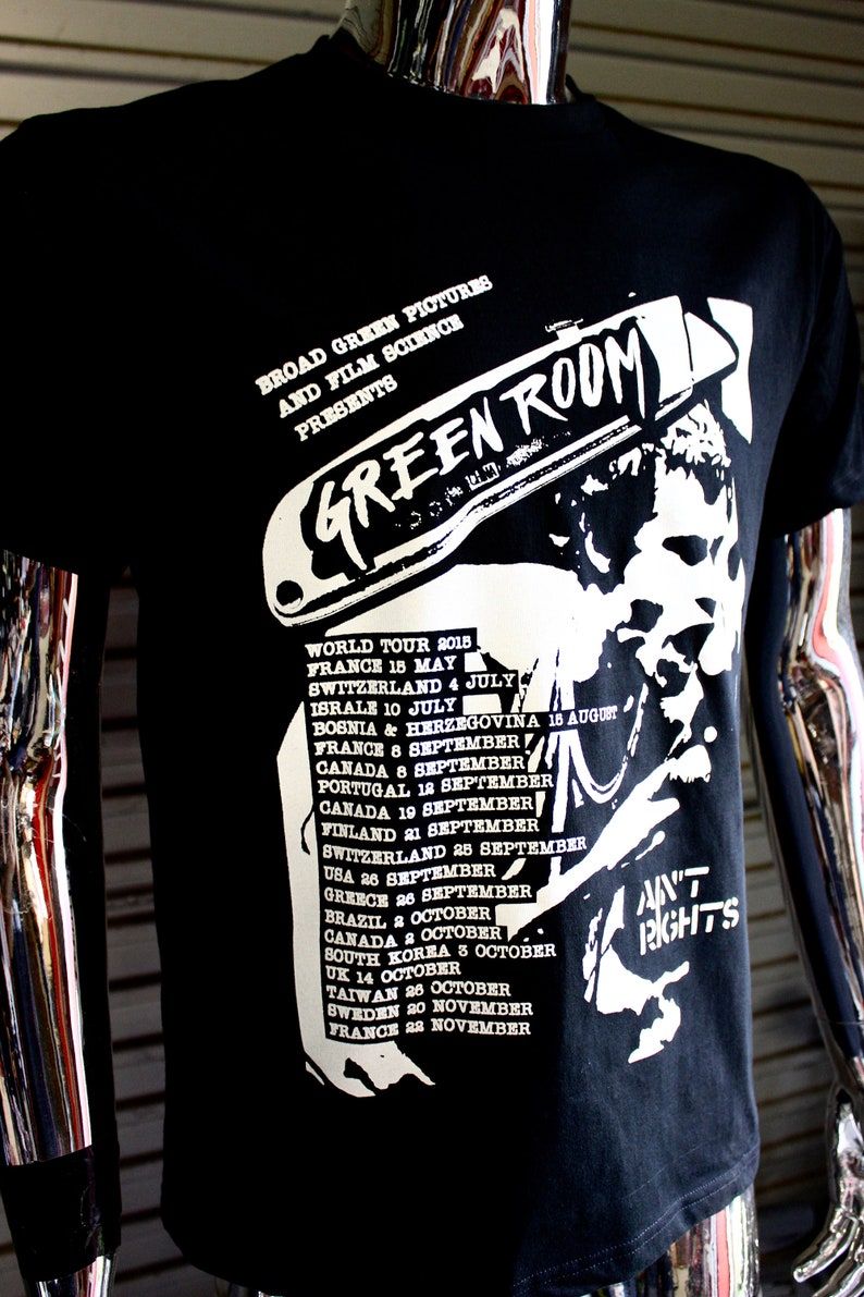 Green Room 2015 World Tour DIY Punk Flyer T-shirt image 2