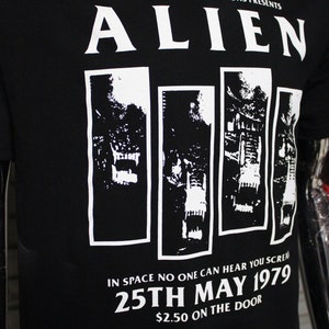 Alien T-shirt DIY Punk Flyer Drapeau Noir image 2