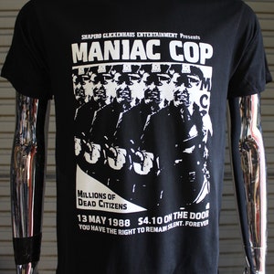 Maniac Cop  DIY Punk Flyer T-shirt