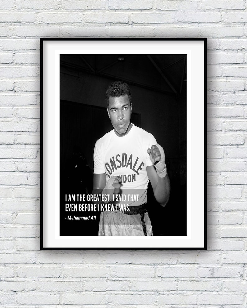 Muhammad Ali Quote Poster Typographic Print Inpirational | Etsy