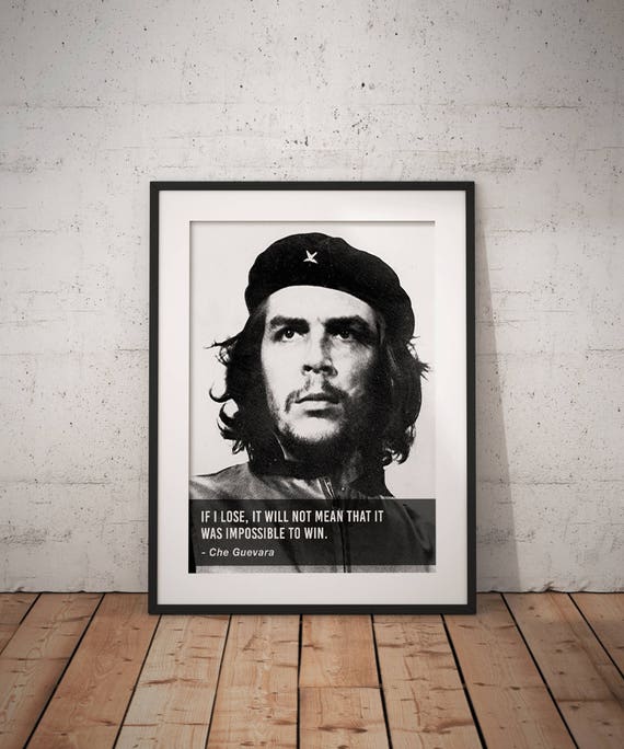 Che Guevara Si Je Perds Citation Citation Affiche Imprime Etsy Che Guevara Si Je Perds Citation Citation Affiche Imprime Etsy